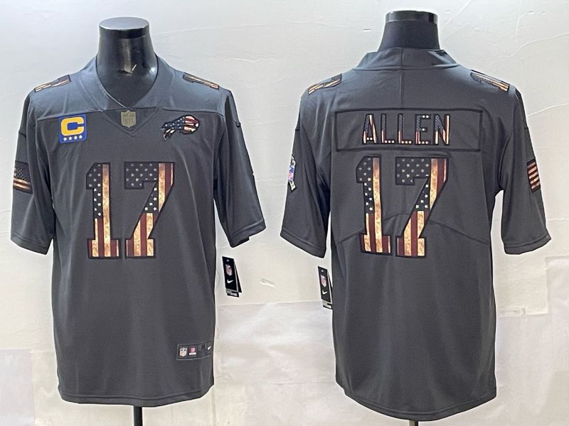 Men Buffalo Bills #17 Allen Grey national flag Nike 2025 Limited NFL Jersey style 02->buffalo bills->NFL Jersey